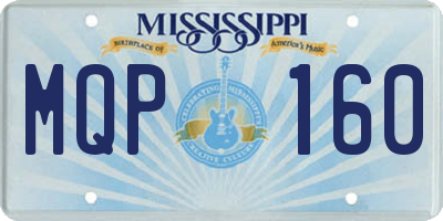 MS license plate MQP160