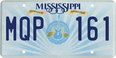 MS license plate MQP161