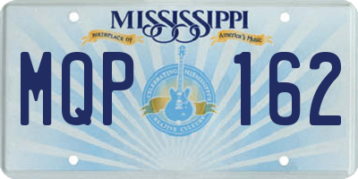MS license plate MQP162