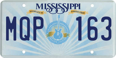 MS license plate MQP163