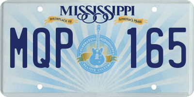 MS license plate MQP165