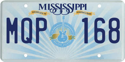 MS license plate MQP168