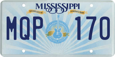 MS license plate MQP170