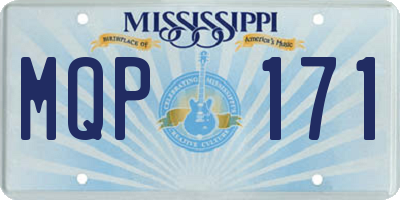 MS license plate MQP171