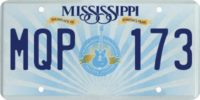 MS license plate MQP173