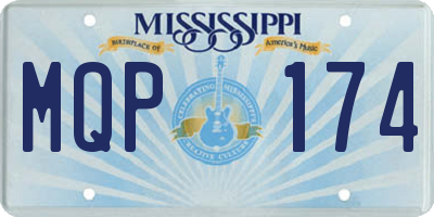 MS license plate MQP174
