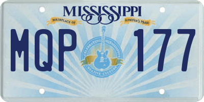 MS license plate MQP177