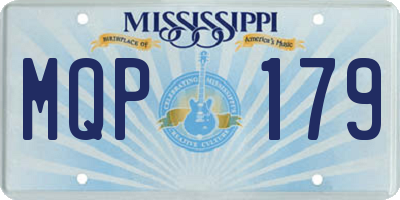 MS license plate MQP179