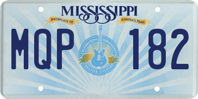 MS license plate MQP182