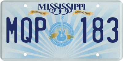 MS license plate MQP183