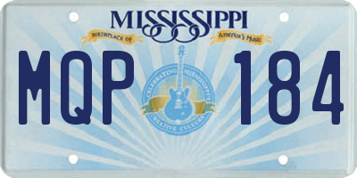 MS license plate MQP184