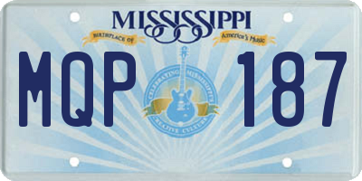 MS license plate MQP187