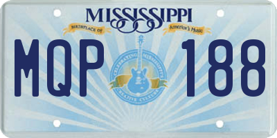 MS license plate MQP188