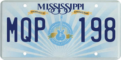 MS license plate MQP198