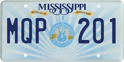 MS license plate MQP201
