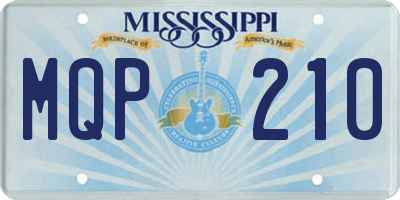 MS license plate MQP210