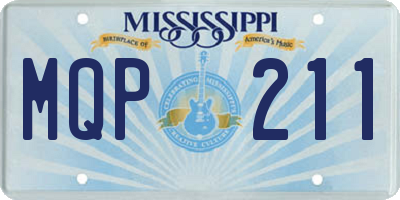 MS license plate MQP211
