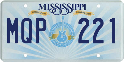 MS license plate MQP221