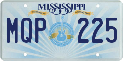 MS license plate MQP225