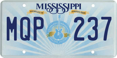 MS license plate MQP237