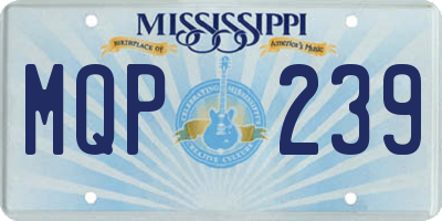 MS license plate MQP239