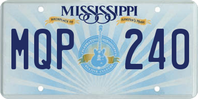 MS license plate MQP240