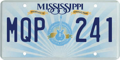 MS license plate MQP241