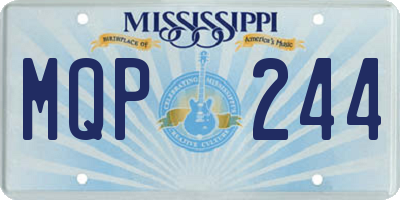 MS license plate MQP244