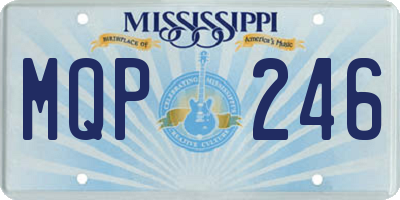 MS license plate MQP246