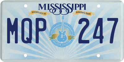 MS license plate MQP247