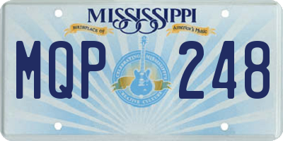 MS license plate MQP248