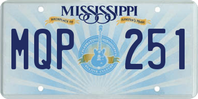 MS license plate MQP251