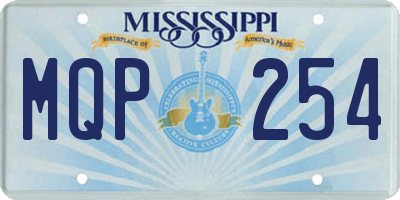 MS license plate MQP254