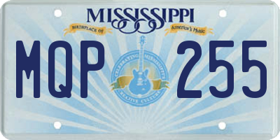MS license plate MQP255