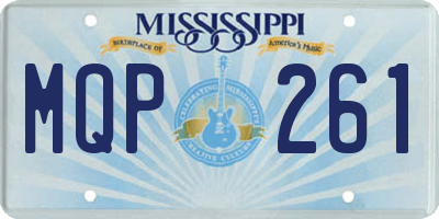 MS license plate MQP261