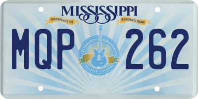 MS license plate MQP262