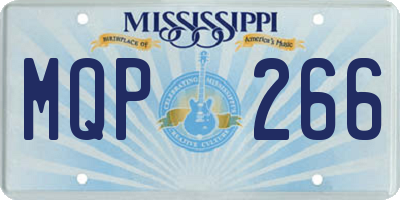 MS license plate MQP266