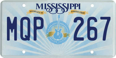 MS license plate MQP267