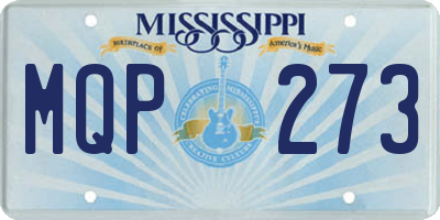 MS license plate MQP273