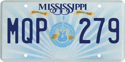 MS license plate MQP279