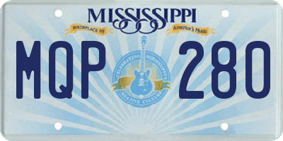 MS license plate MQP280