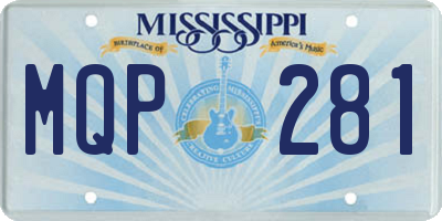 MS license plate MQP281