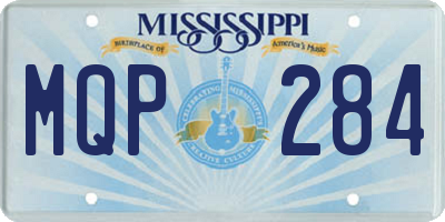 MS license plate MQP284