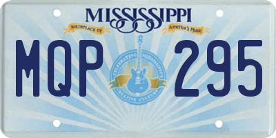 MS license plate MQP295