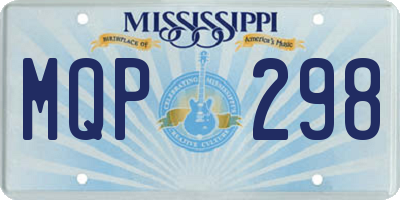MS license plate MQP298