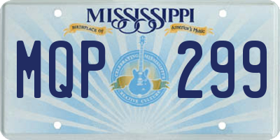 MS license plate MQP299