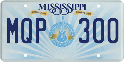 MS license plate MQP300