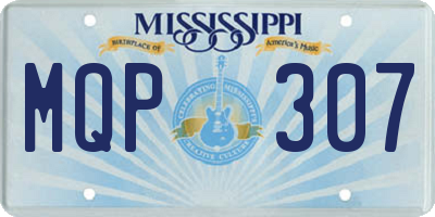MS license plate MQP307