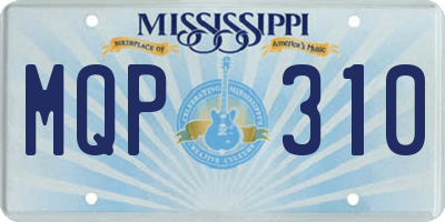 MS license plate MQP310