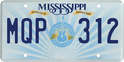 MS license plate MQP312